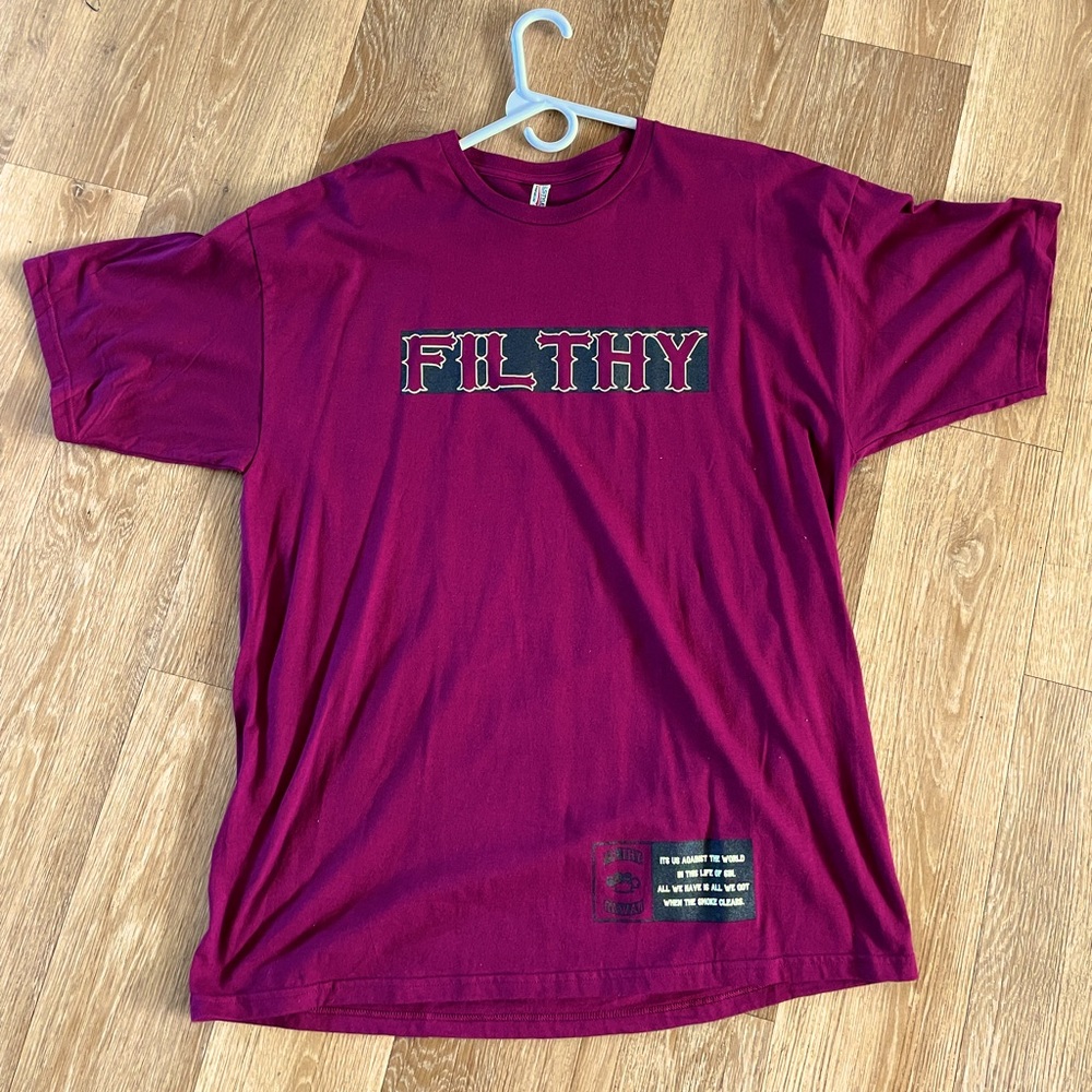 Filthy size XL Burgundy Tshirt